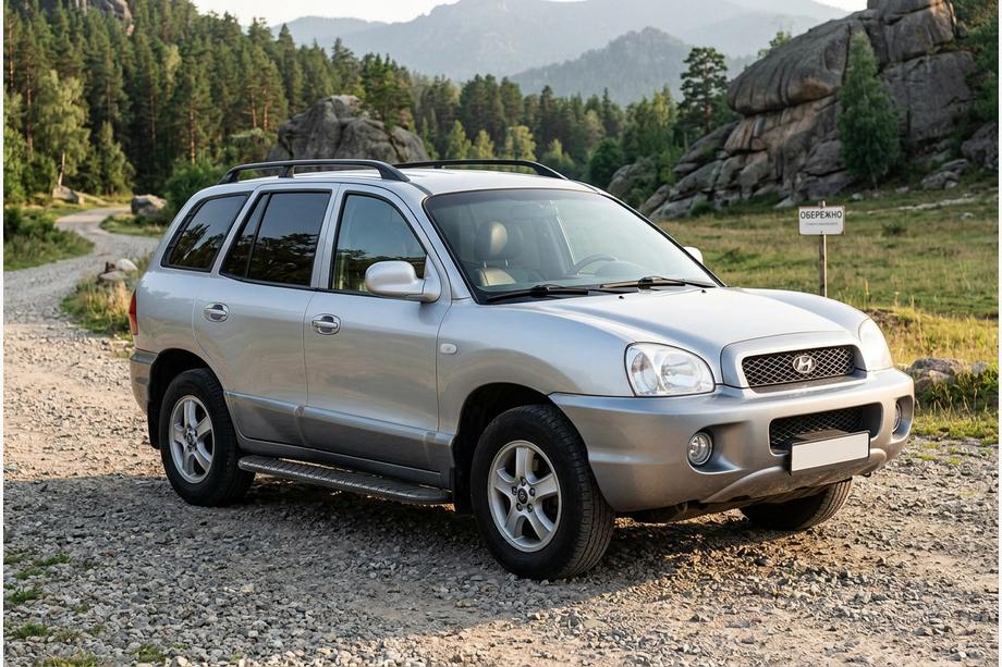 Hyundai Santa Fe 1 2000–2006 Bočne stopnice Bosphorus Black (2 kos, aluminij) Image