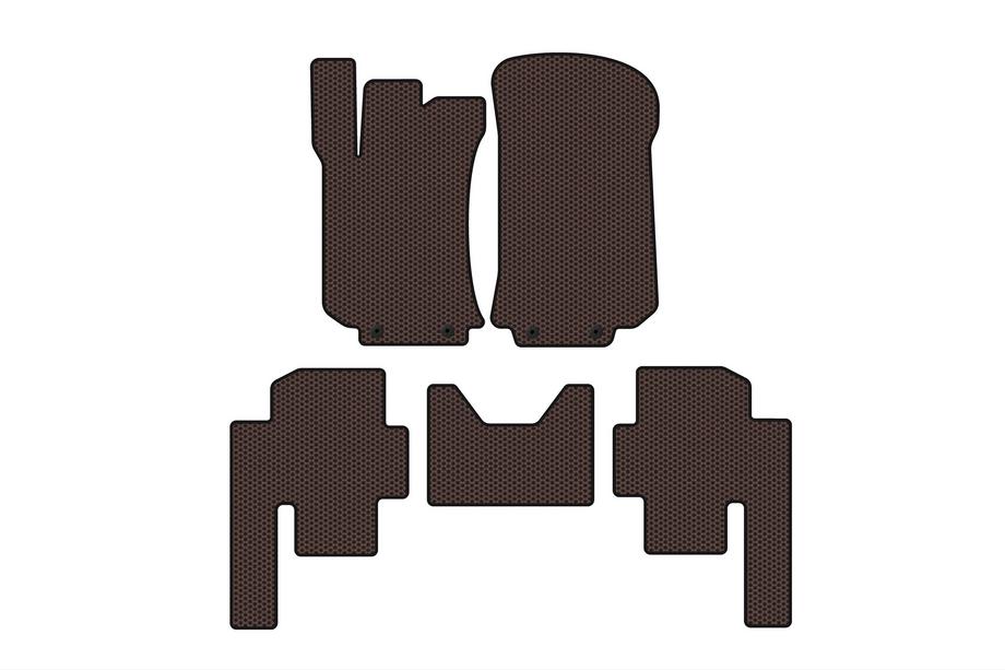 Mercedes razred R W251 2005–2017 Carsuit gumijaste preproge za notranjost (2 vrsti, rjave) Image