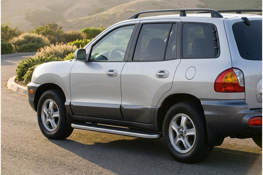 Hyundai Santa Fe 1 2000–2006 Stranske stopnice Tayga Grey (2 kos, aluminij) Image