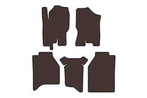 Nissan Navara 2006–2015 Gumijaste preproge za kabino Carsuit (brez škatel, rjave) fotografija 1