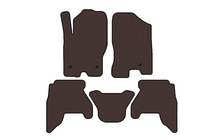 Nissan Pathfinder R51 2005–2014 Gumijasti avto tepihi Carsuit V1 (2 vrsti, rjavi, 2010-2014) fotografija 1