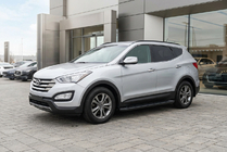 Hyundai Santa Fe 3 2012–2018 Bočne stopnice Allmond Black (2 kos, aluminij) fotografija 1
