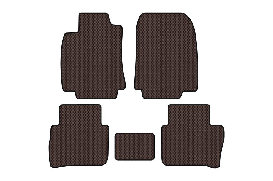 Nissan Tiida 2011–2014 Gumijaste talne preproge Carsuit (HB, rjave) Image