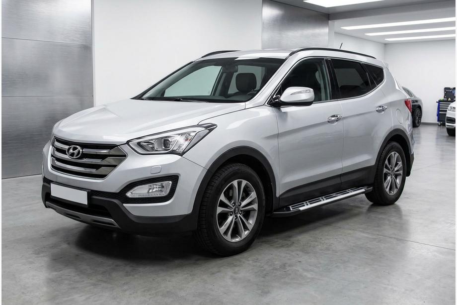 Hyundai Santa Fe 3 2012–2018 Stranske stopnice Sunrise (2 kos, aluminij) Image