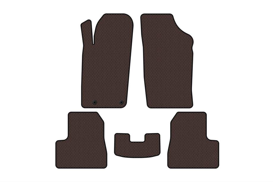 Peugeot 206 1998–2024 Gumijasti tepihi za kabino Carsuit (2009-2013, Rjavi) Image
