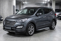 Hyundai Santa Fe 3 2012–2018 Stranski pragovi Line (2 kos, aluminij) fotografija 1