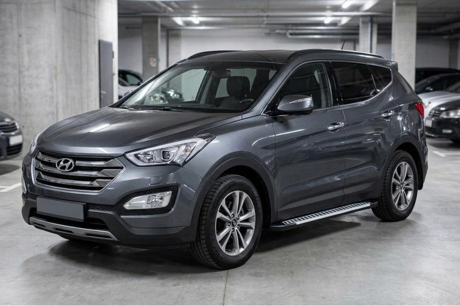 Hyundai Santa Fe 3 2012–2018 Stranski pragovi Line (2 kos, aluminij) Image