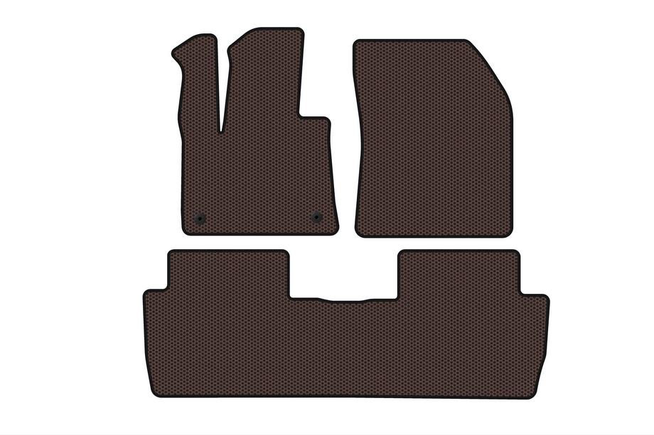 Peugeot 5008 2016–2023 Gumijasti tepihi za notranjost Carsuit (2016-2020, rjavi) Image