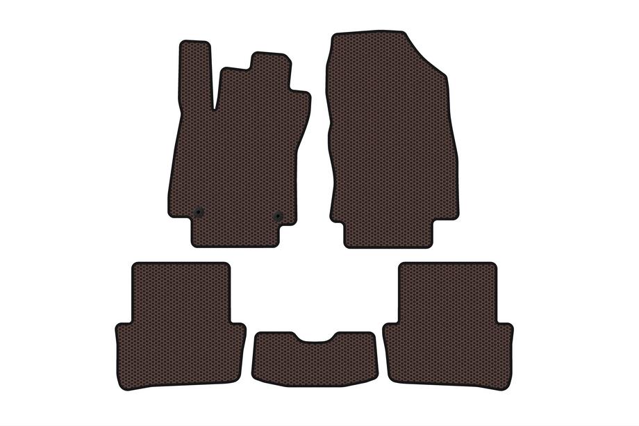 Renault Clio IV 2012–2019 Gumijasti tepihi Carsuit (2012-2016, HB, 5-vratni, rjavi) Image