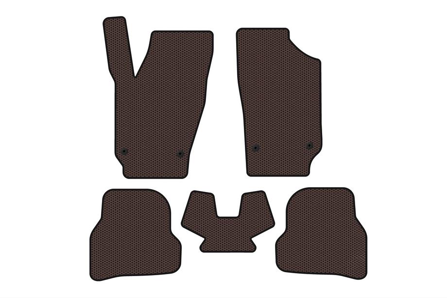 Seat Ibiza 2010–2017 Gumijaste preproge za notranjost Carsuit (2010-2012, HB, 5-vratni, rjave) Fotografija 1