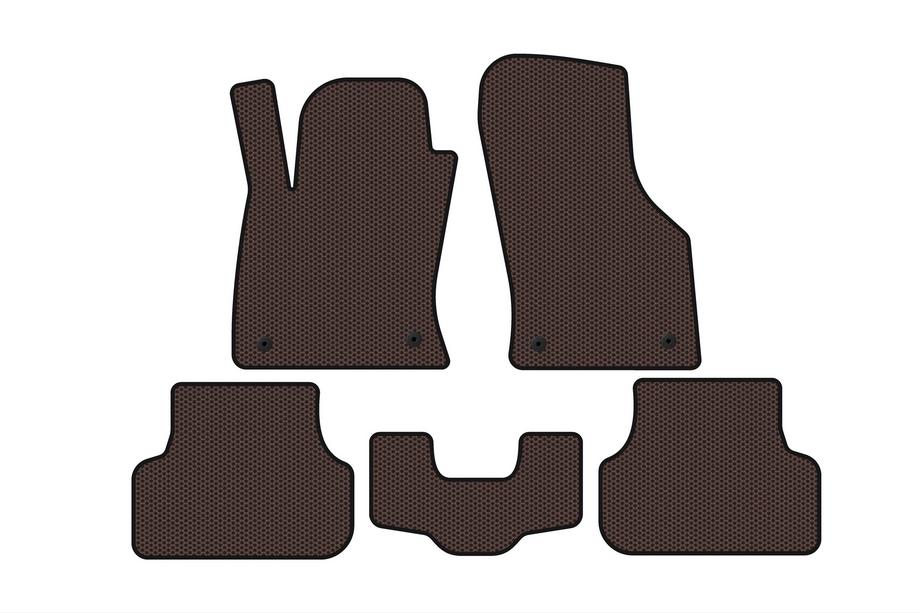Seat Leon 2013–2020 Gumijasti tepihi za notranjost Carsuit (2013-2016, SW, rjavi) Image