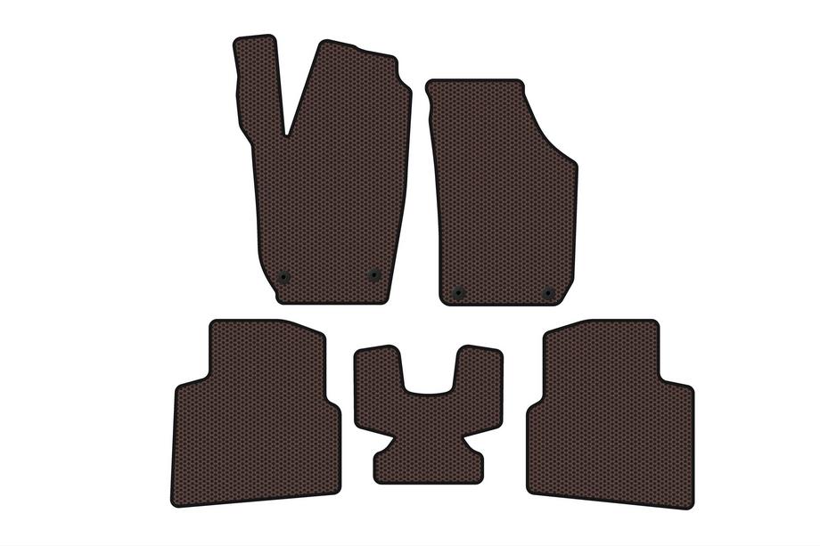 Skoda Roomster 2006–2015 Gumijasti tepihi Carsuit (Rjavi) Image