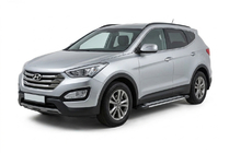Hyundai Santa Fe 3 2012–2018 Stranske stopnice Rainbow (2 kos, aluminij) fotografija 1