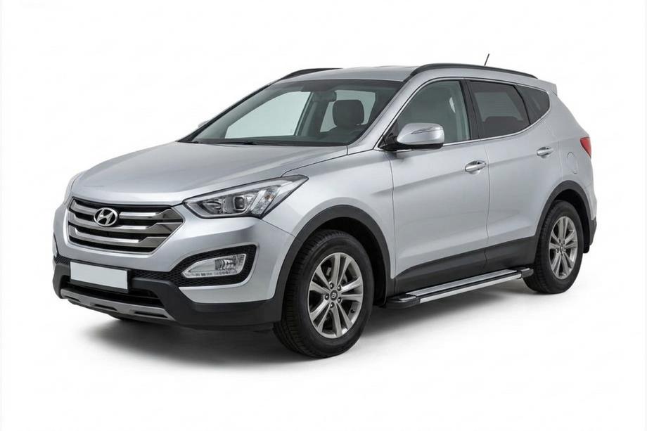 Hyundai Santa Fe 3 2012–2018 Stranske stopnice Rainbow (2 kos, aluminij) Image