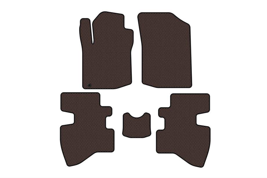 Toyota Aygo 2007–2014 Gumijasti tepihi Carsuit (2007-2009, HB, 3-vratni, rjavi) Image