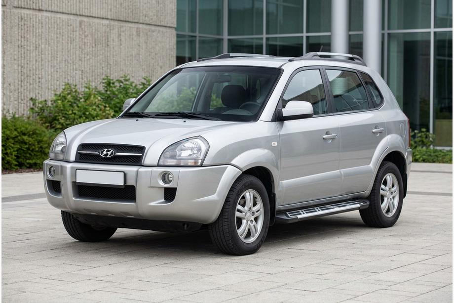 Hyundai Tucson JM 2004– Stranske stopnice Sunrise (2 kos, aluminij) Image