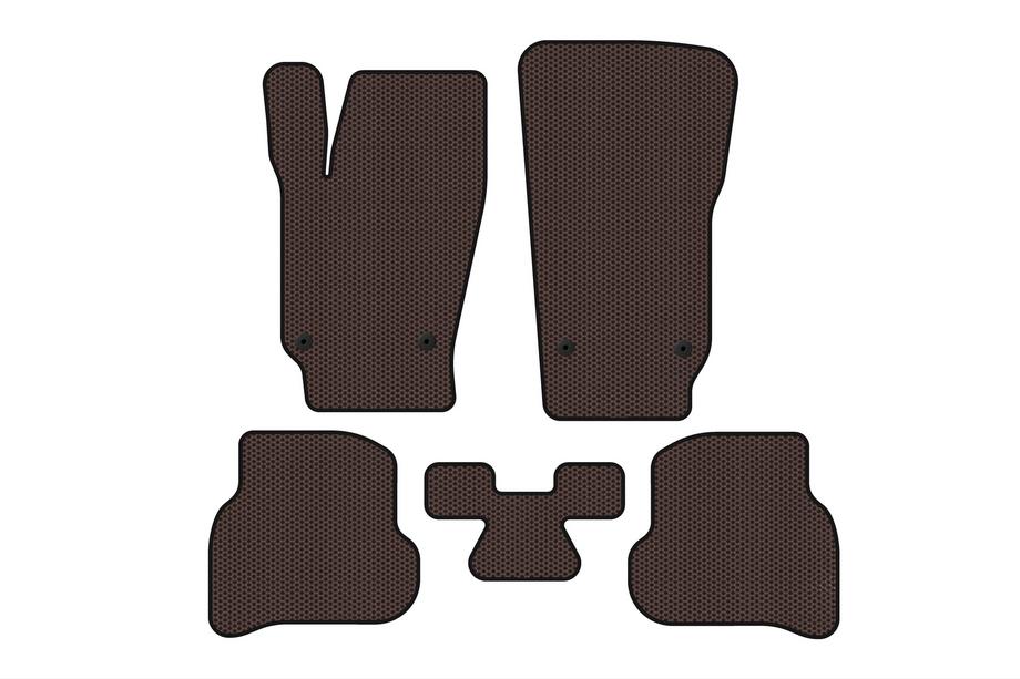 Volkswagen Polo 2010–2017 Gumijaste preproge Carsuit (HB, 3/5-vratni, rjave) Image