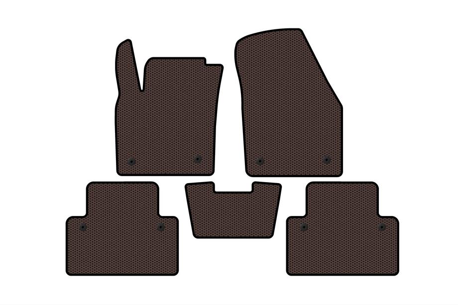 Volvo C30 2006–2012 Gumijasti tepihi Carsuit (HB, 3-vratni, rjavi) Image