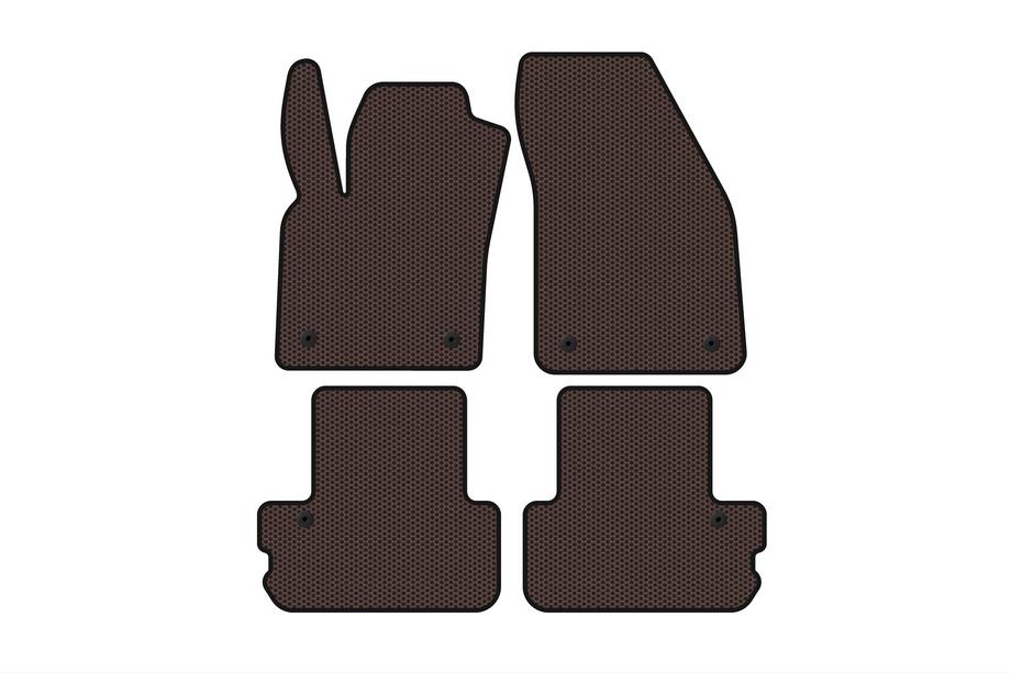 Volvo C70 2006–2010 Carsuit gumijasti avtomobilski tepihi (kabriolet, rjavi) Image