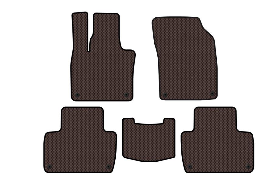 Volvo XC90 2015– Carsuit gumijaste preproge za notranjost (2 vrsti, rjave) Image