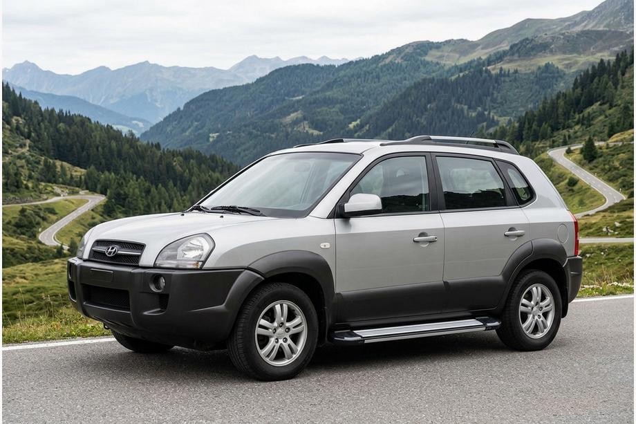 Hyundai Tucson JM 2004– Stranske stopnice Rainbow (2 kos, aluminij) Image