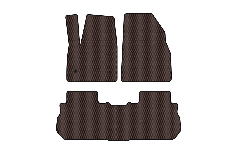 GMC Acadia 2017– Gumijasti tepihi za notranjost Carsuit (2 vrsti, 2017-2019, rjavi) Image