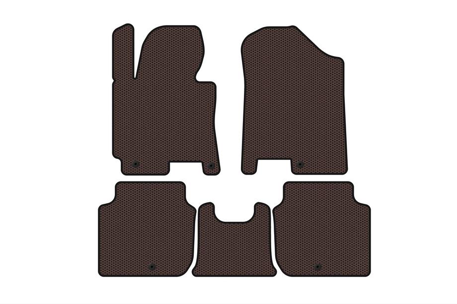 Kia Forte 2008–2024 Gumijasti tepihi Carsuit za notranjost (2012-2016, rjavi) Image