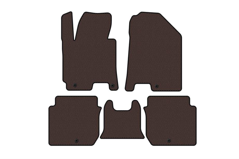 Kia Forte 2008–2024 Gumijasti tepihi za notranjost Carsuit (2016-2018, rjava) Image