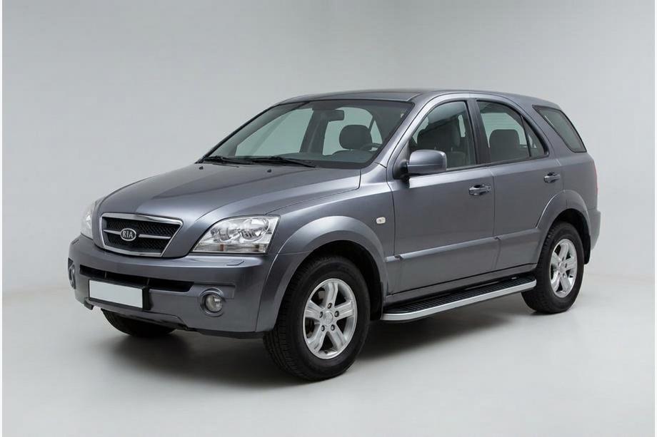 Kia Sorento I BL 2002–2009 Stranske stopnice Tayga Grey (2 kos, aluminij) Image