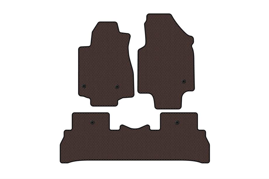 Honda Pilot 2008–2015 Gumijaste talne preproge Carsuit (2008-2012, 7-sedežni, rjava) Image