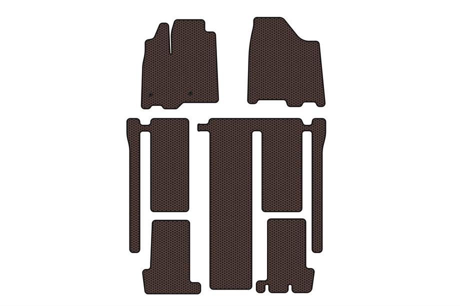 Toyota Sienna 2010–2020 Gumijasti tepihi Carsuit za notranjost (3 vrste, rjavi) Image