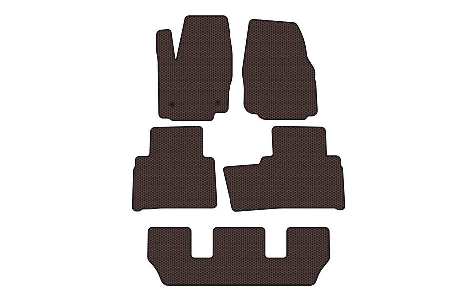 Ford Galaxy 2007–2015 Gumijasti tepihi Carsuit za notranjost (3 vrste, rjavi) Fotografija 1
