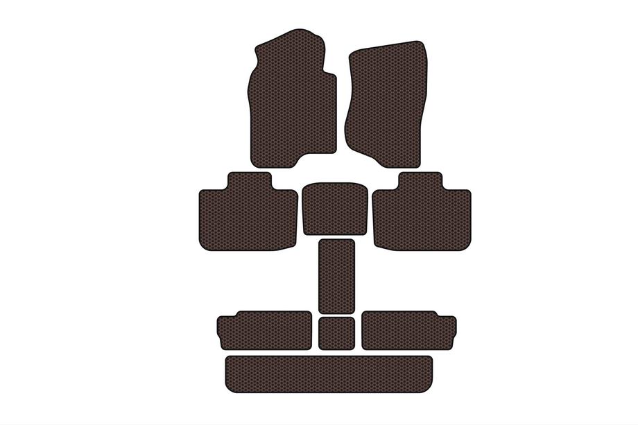 Cadillac Escalade 2007–2014 Gumijasti tepihi Carsuit za notranjost (3 vrste, rjavi) Image