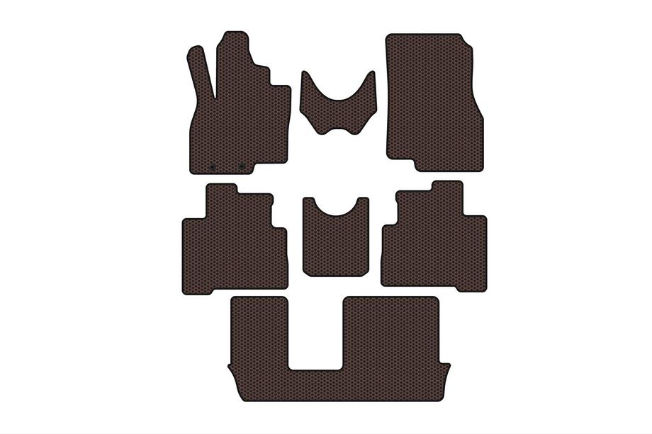 Mitsubishi Grandis 2003–2011 Gumijasti tepihi Carsuit za notranjost (3 vrste, rjavi) Image