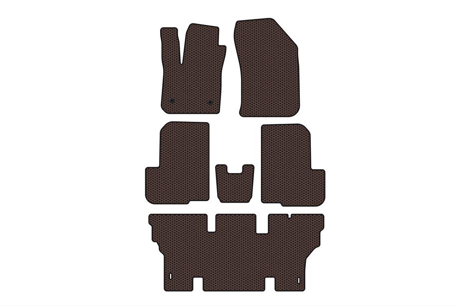Dacia Lodgy 2012–2022 Gumijasti tepihi Carsuit (3 vrste, 7-sedežni, rjavi) Image