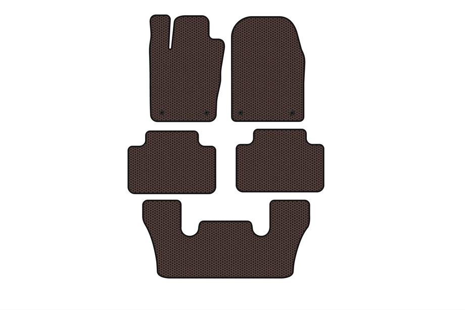 Dodge Durango 2010– Gumijasti tepihi Carsuit za notranjost (3 vrste, rjavi) Image