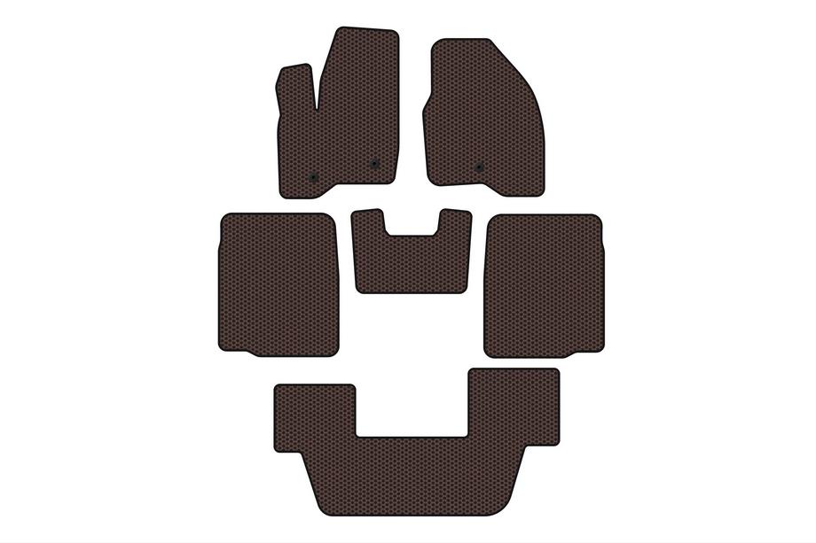 Ford Explorer 2011–2019 Gumijasti tepihi Carsuit (3 vrste, 2011-2015, rjavi) Image