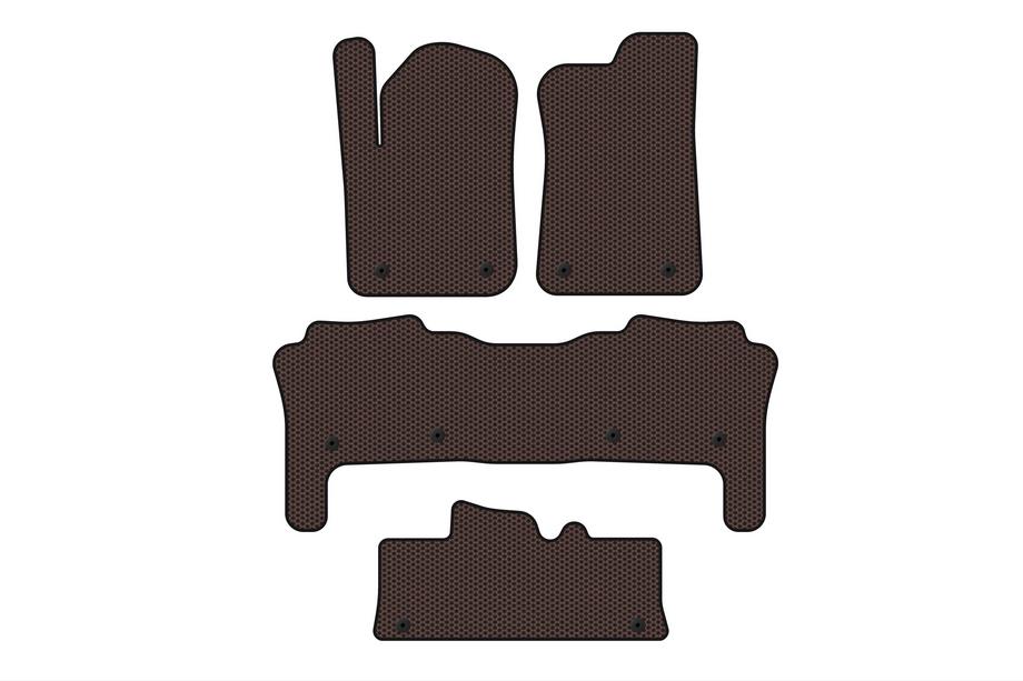 Infiniti QX56 2010–2013 Gumijasti tepihi Carsuit za notranjost (3 vrste, rjavi) Fotografija 1