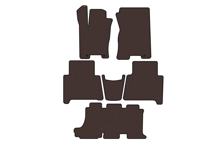 Kia Mohave 2008–2016 Gumijasti tepihi Carsuit za notranjost (3 vrste, rjavi) Image