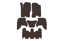 Nissan Pathfinder R51 2005–2014 Gumijasti avtomobilski tepihi Carsuit V1 (3 vrste, rjavi, 2010-2014) fotografija 1