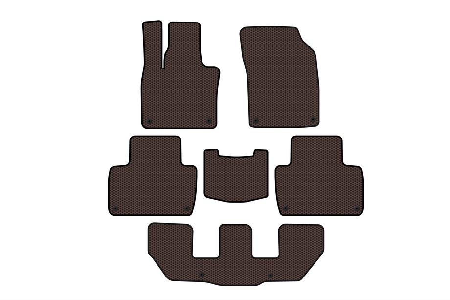 Volvo XC90 2015– Gumijasti tepihi Carsuit za notranjost (3 vrste, rjavi) Image