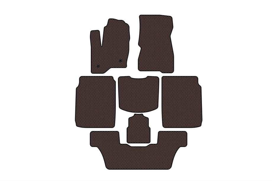 Ford Flex 2009–2019 Carsuit gumijasti tepihi za kabino (3 vrste, 2013-2019, rjavi) Image