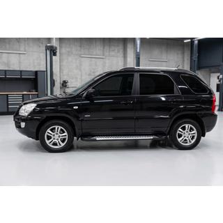 Stranski pragovi Line (2 kos, aluminij) Kia Sportage 2004–2010 fotografija 1