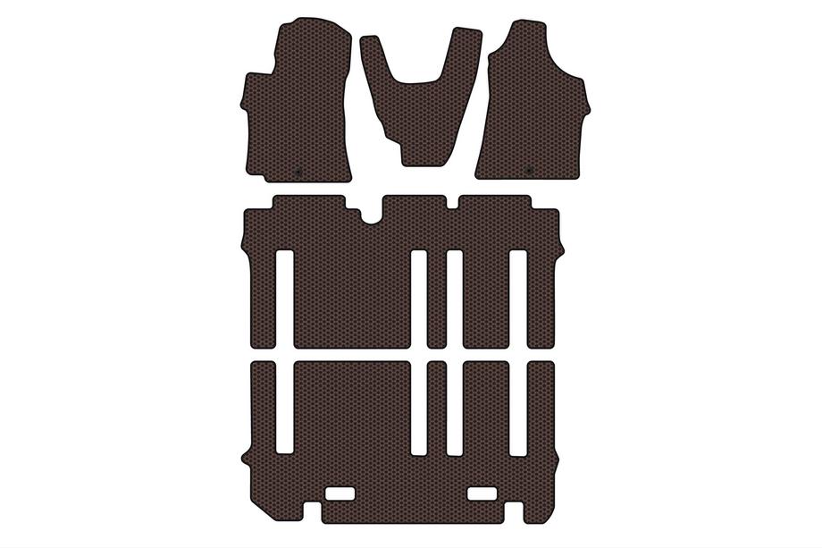 Hyundai H300, H1, Starex 2008–2020 Gumijaste preproge za notranjost Carsuit (celoten komplet, rjave) Image