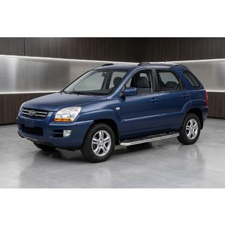Stranski pragovi Maydos V1 (2 kos, aluminij ↗ nerjaveče jeklo) Kia Sportage 2004–2010 fotografija 1