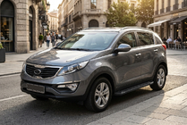 Kia Sportage 2010–2015 Stranske stopnice RedLine Black (2 kosa, aluminij) fotografija 1