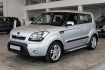 Kia Soul I 2008–2013 Stranski pragovi Line (2 kos, aluminij) fotografija 1