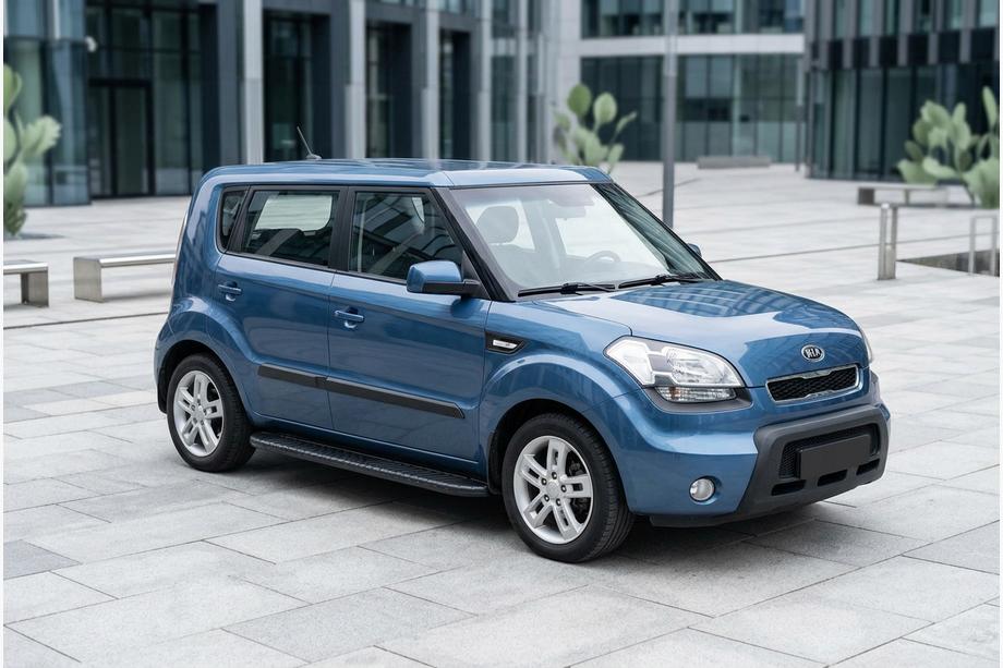 Kia Soul I 2008–2013 Bočne stopnice Bosphorus Black (2 kos, aluminij) Image