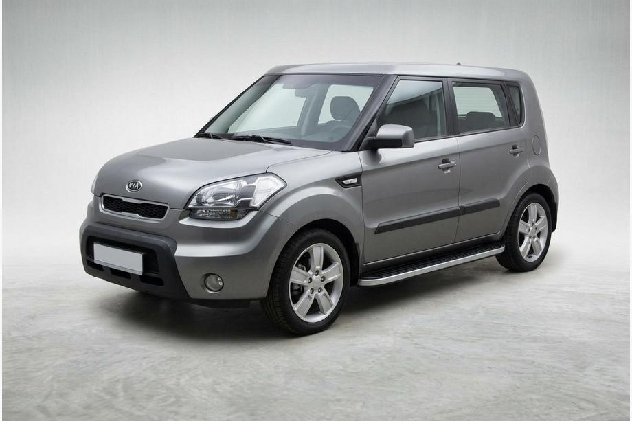 Kia Soul I 2008–2013 Stranske stopnice Tayga Grey (2 kos, aluminij) Image