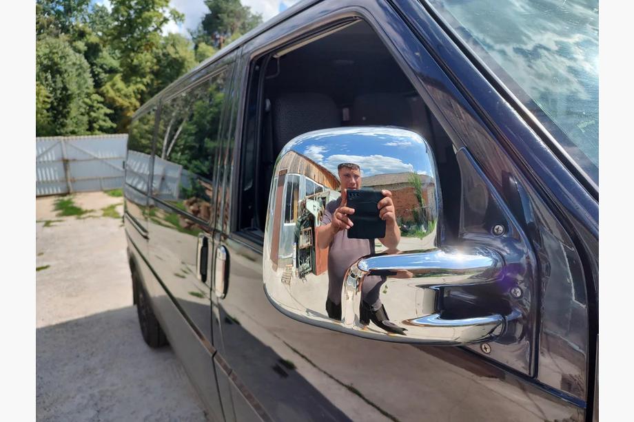 Volkswagen T4 Transporter 1990–2003 Kromirani pokrovi ogledal (Carmos, 1 kos, desni, plastika) Fotografija 4